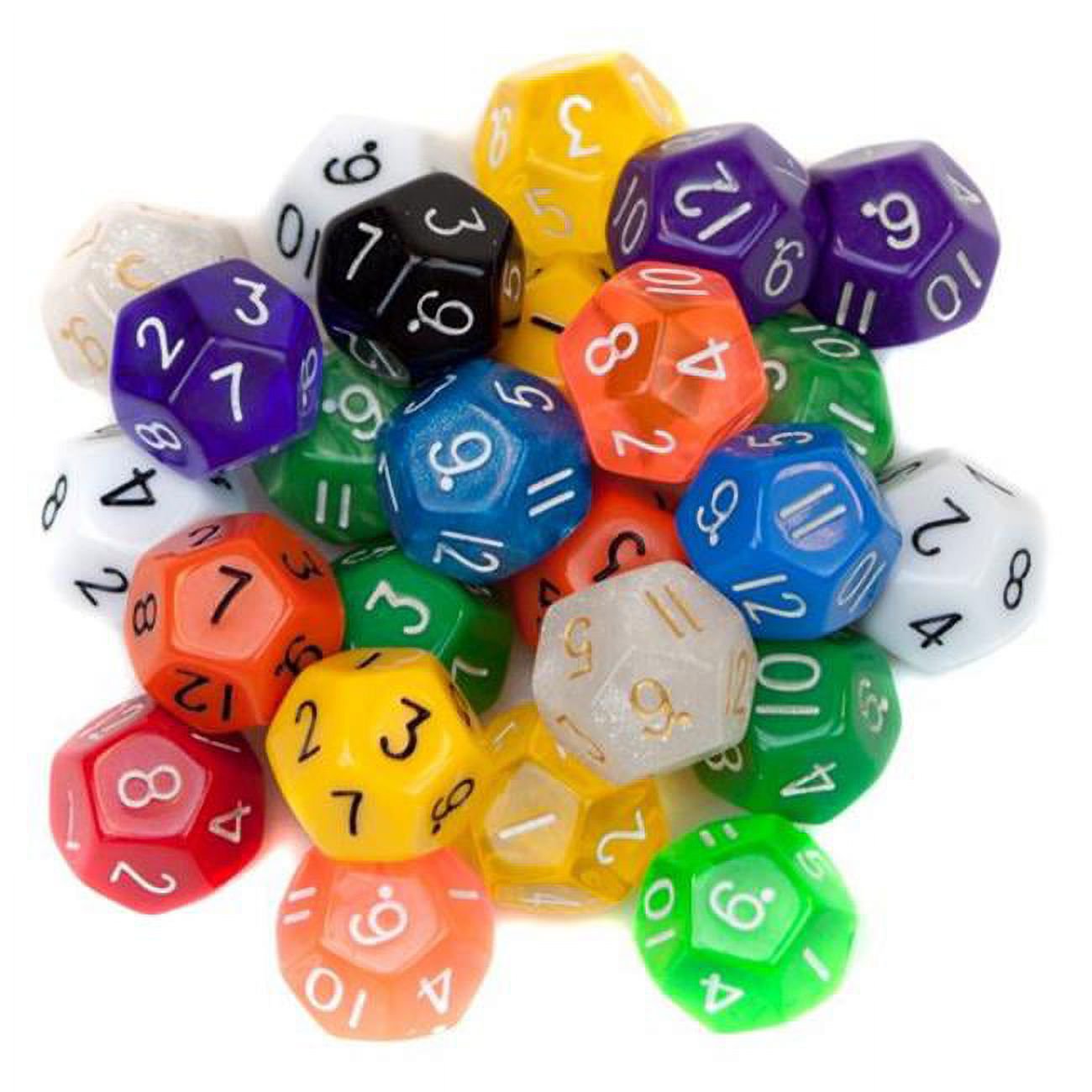 Wiz Dice Random d12 Polyhedral Dice (25-pack)
