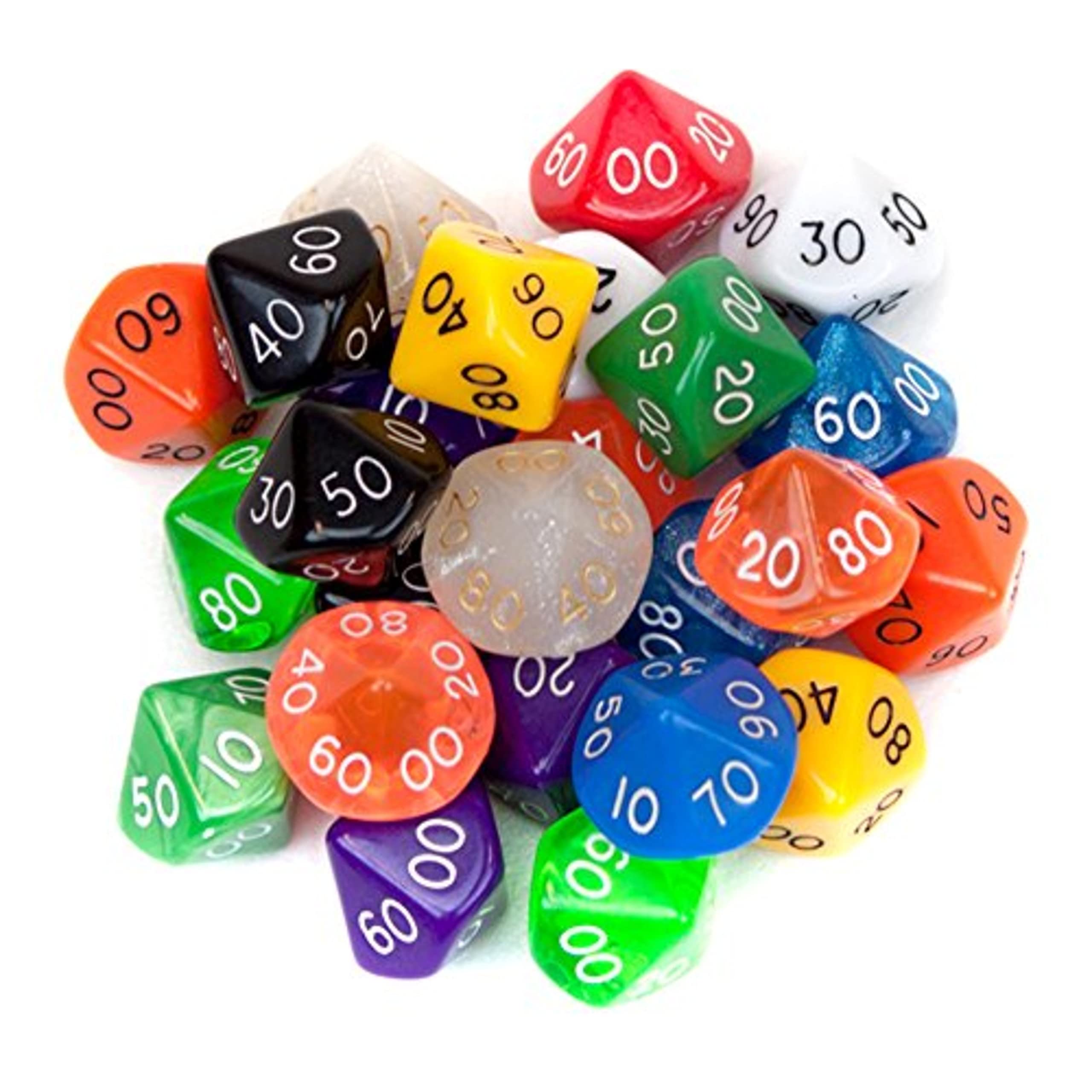 Wiz Dice Random d10(00) Polyhedral Dice (25-pack)