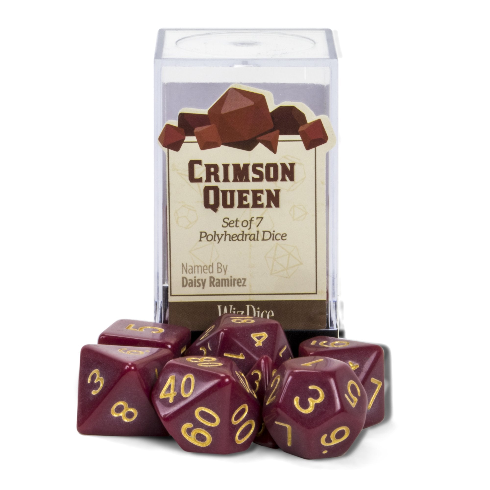 Wiz Dice Series III: Polyhedral Dice Set, Crimson Queen