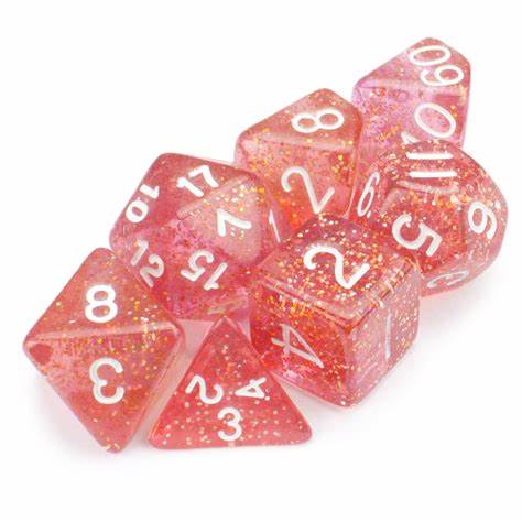 Wiz Dice Series II: Polyhedral Dice Set, Royal Bubblegum