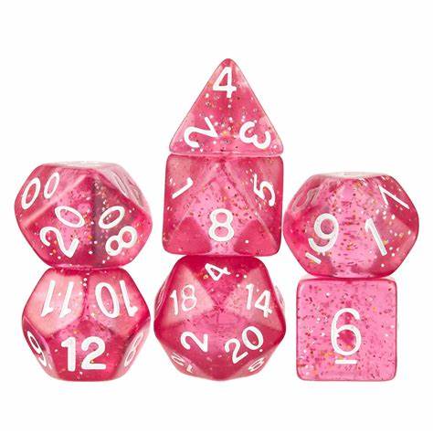 Wiz Dice Series II: Polyhedral Dice Set, Royal Bubblegum