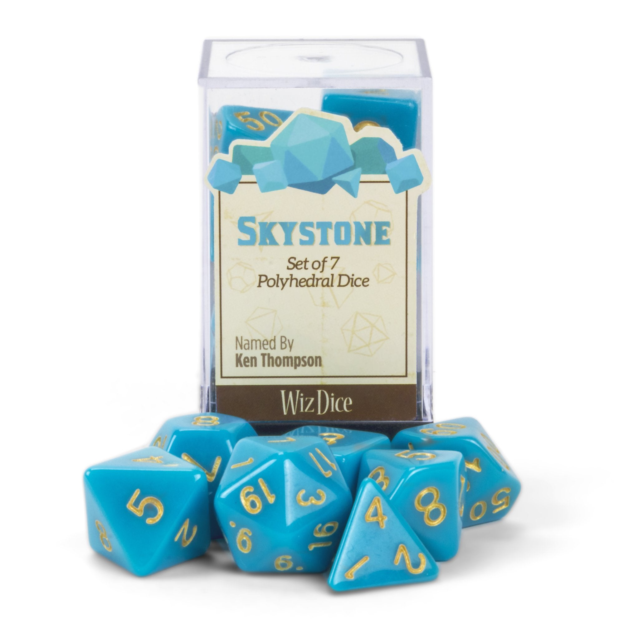Wiz Dice Series III: Polyhedral Dice Set, Skystone
