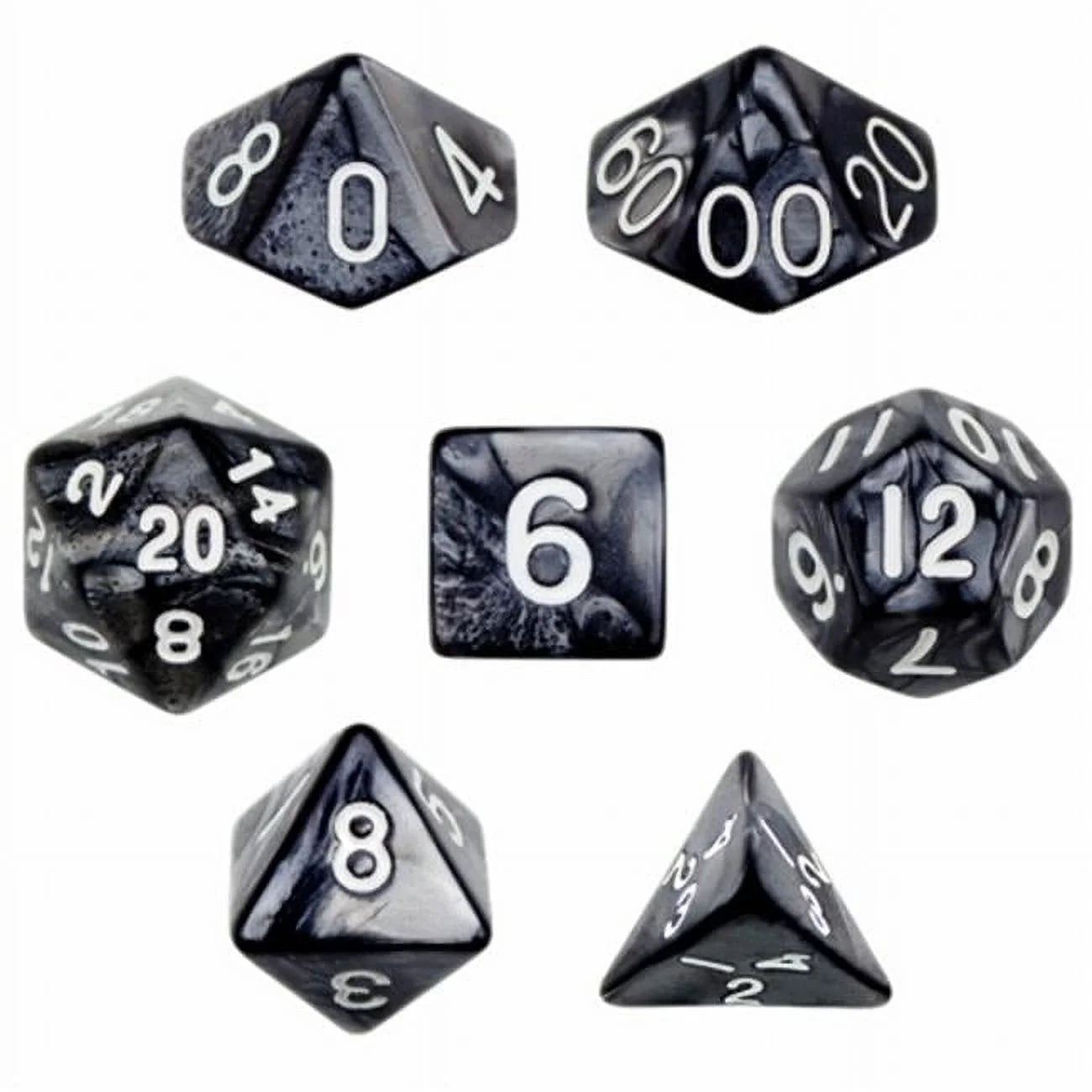 Wiz Dice Series I: Polyhedral Dice Set, Smoke