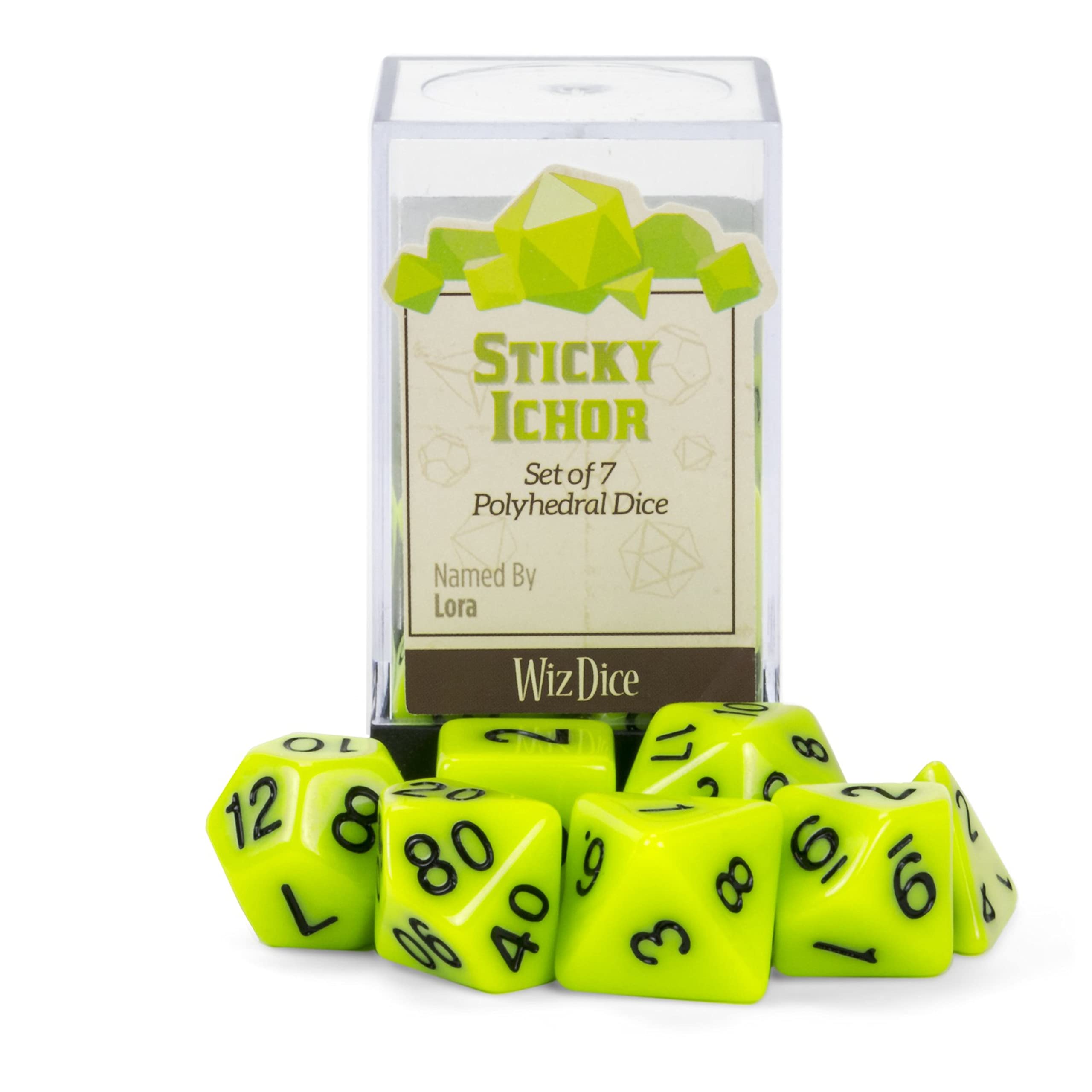Wiz Dice Series II: Polyhedral Dice Set, Sticky Ichor