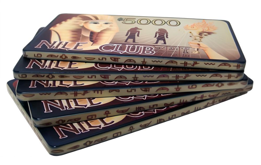 $5000 Nile Club 40 Gram Ceramic Poker Plaque - 5 Pack