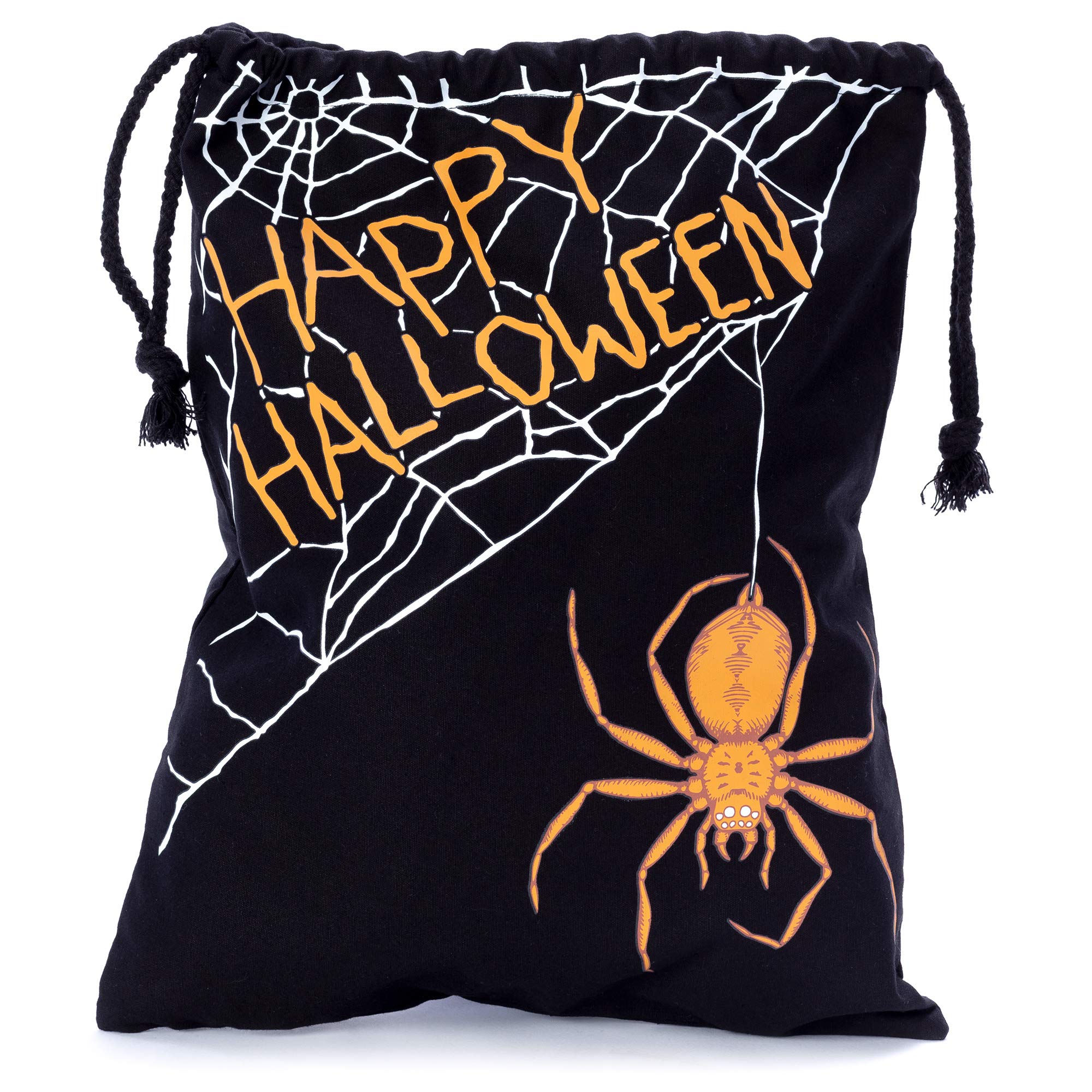 Spider Web Canvas Trick or Treat Bag