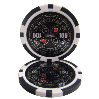 The Ultimate Holo Inlay 14-gram Poker Chips (25-pack) - Clay Composite