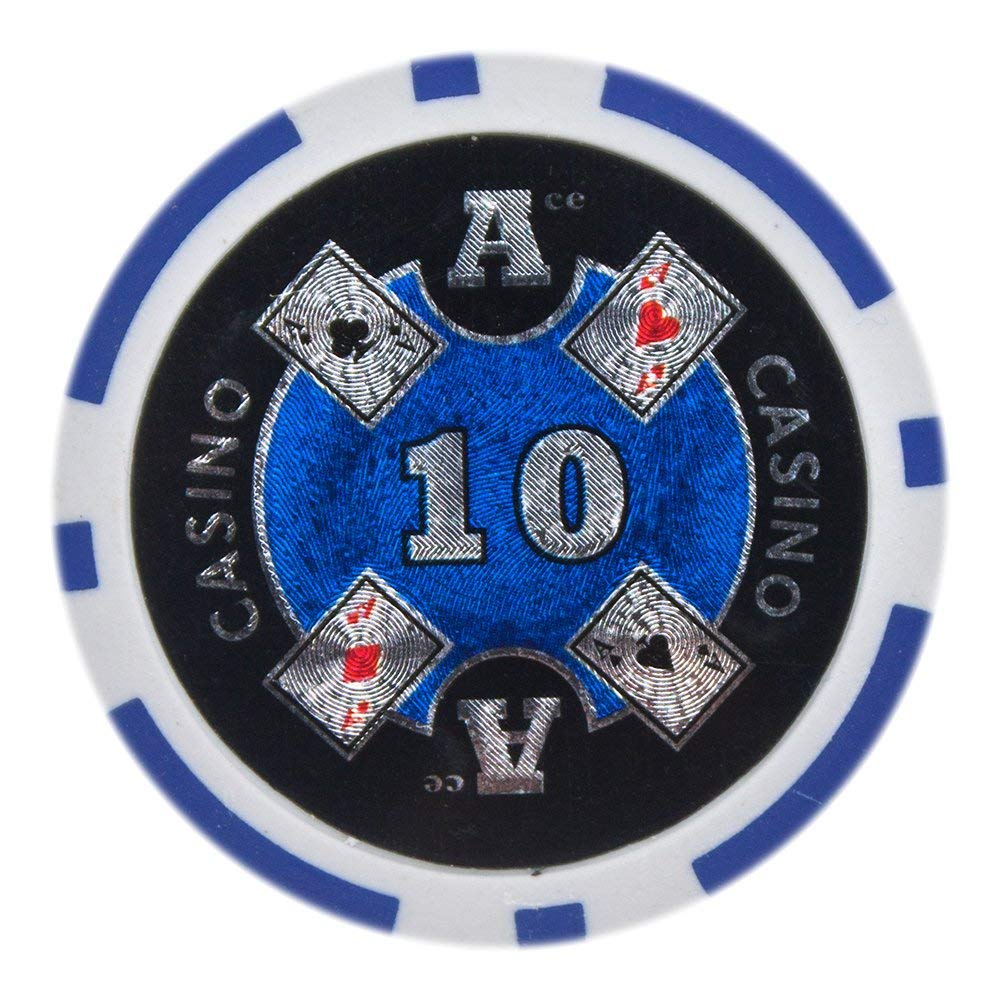 Ace Casino 14-Gram Poker Chips (25-pack) - Clay Composite