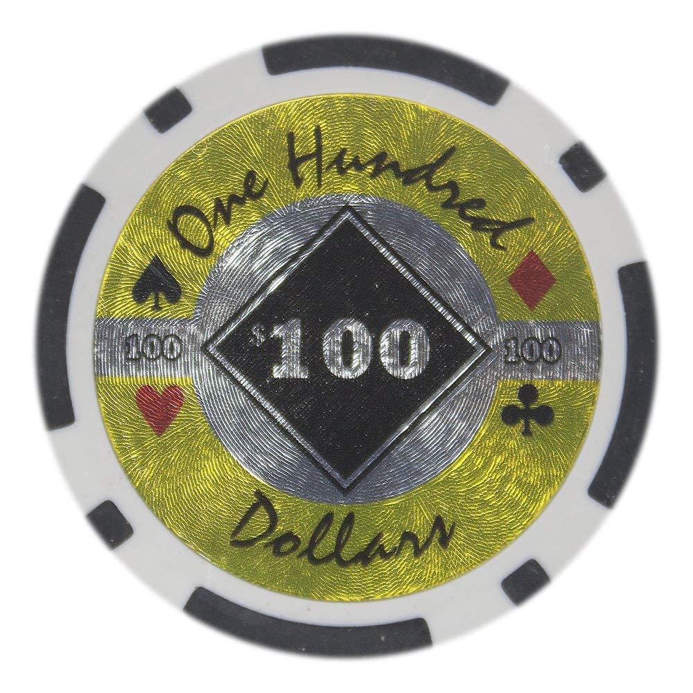 Black Diamond Holo Inlay 14-gram Poker Chips (25-pack) - Clay Composite