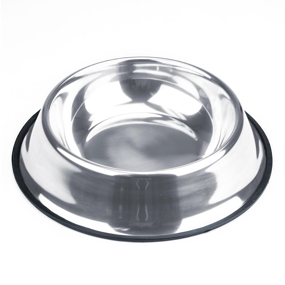 Stainless Steel Dog Bowls - Non-Slip Rubber Base