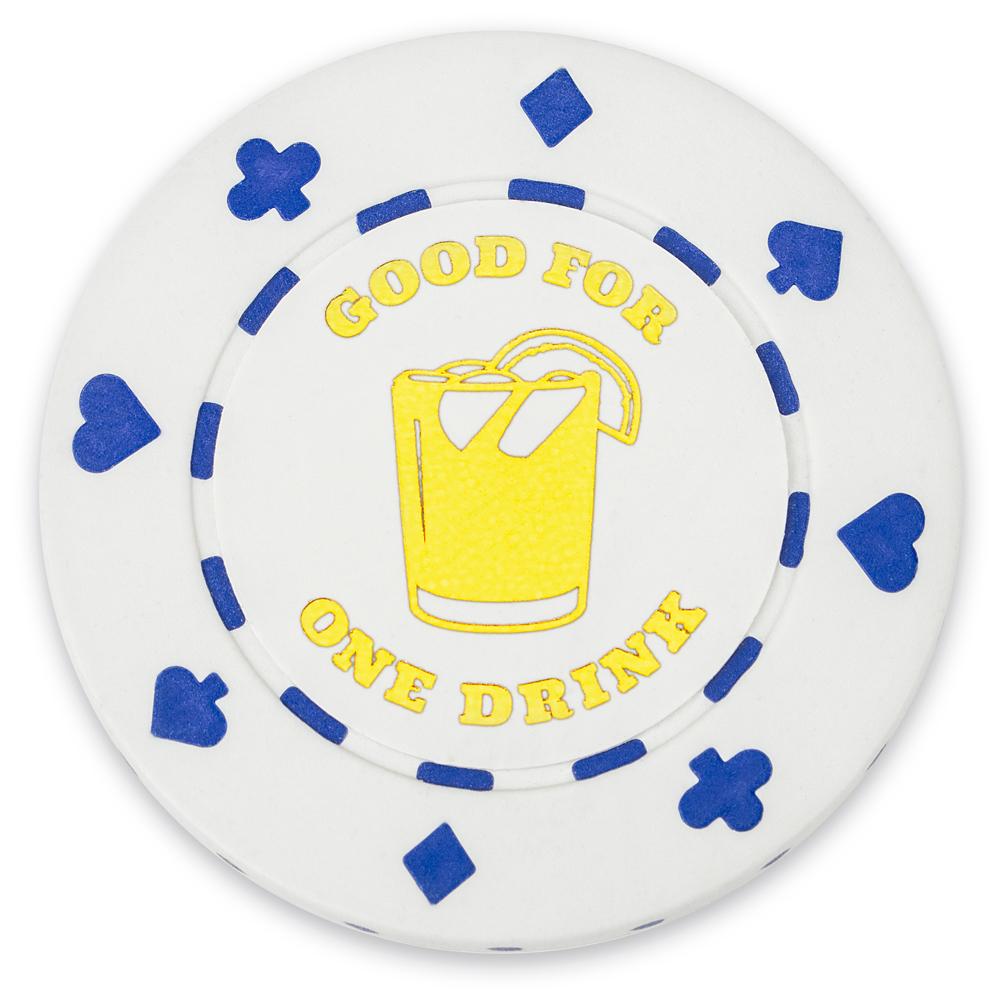 Bar Token Poker Chips, "1 Drink" (25-pack)