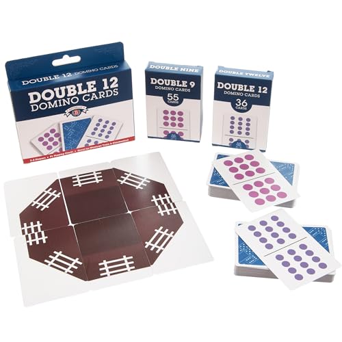 Dominos Playing Cards with Pips - Double 12 Dominoes Travel Set