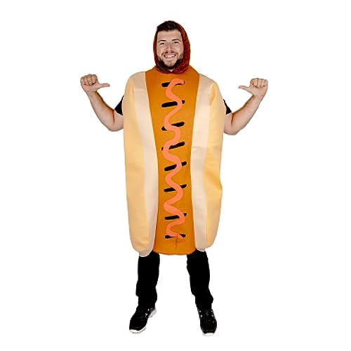 Hot Dog with Ketchup Halloween Costume - Adult Unisex Costume - One Size