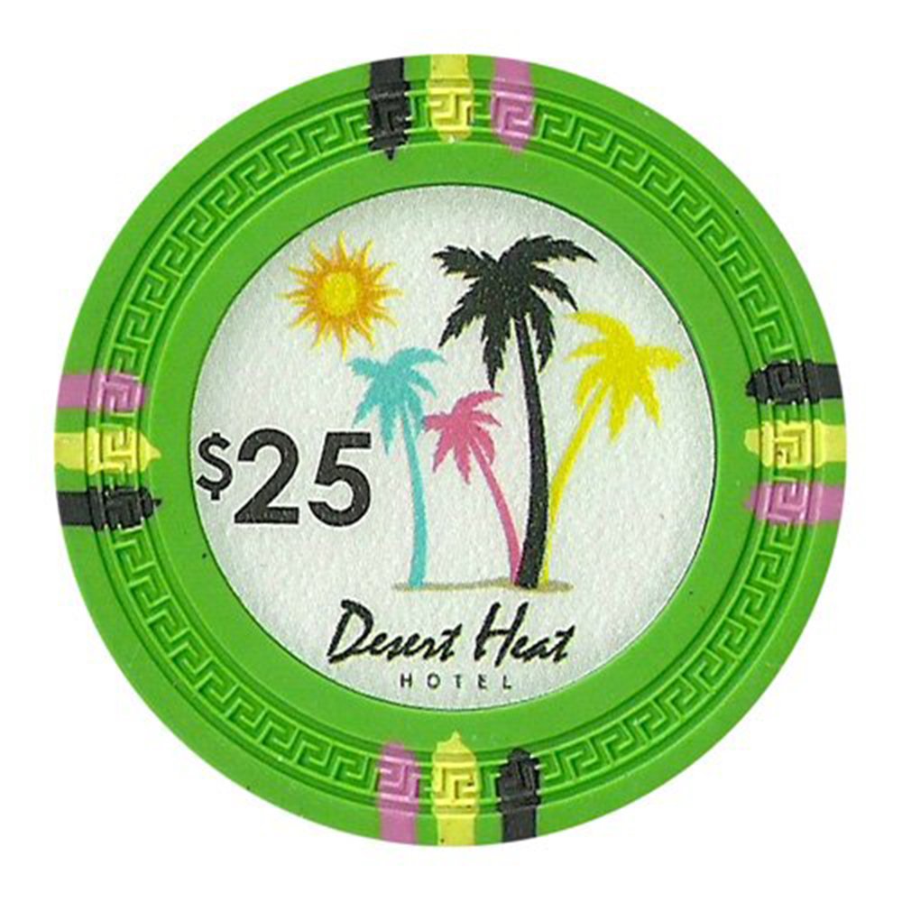 Desert Heat 13.5-gram Poker Chips (25-pack) - Clay Composite