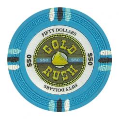 Gold Rush 13.5-gram Poker Chips (25-pack) - Clay Composite