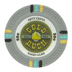 Gold Rush 13.5-gram Poker Chips (25-pack) - Clay Composite