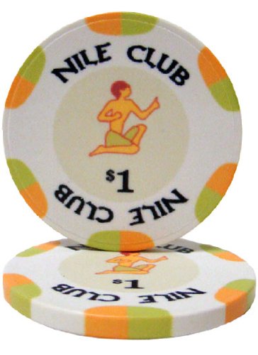 Nile Club 10-gram Ceramic Poker Chips (25-pack) - All Over Print