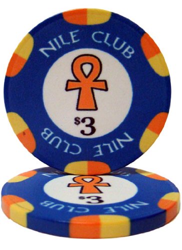 Nile Club 10-gram Ceramic Poker Chips (25-pack) - All Over Print