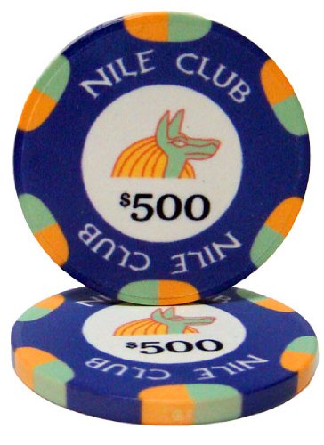 Nile Club 10-gram Ceramic Poker Chips (25-pack) - All Over Print