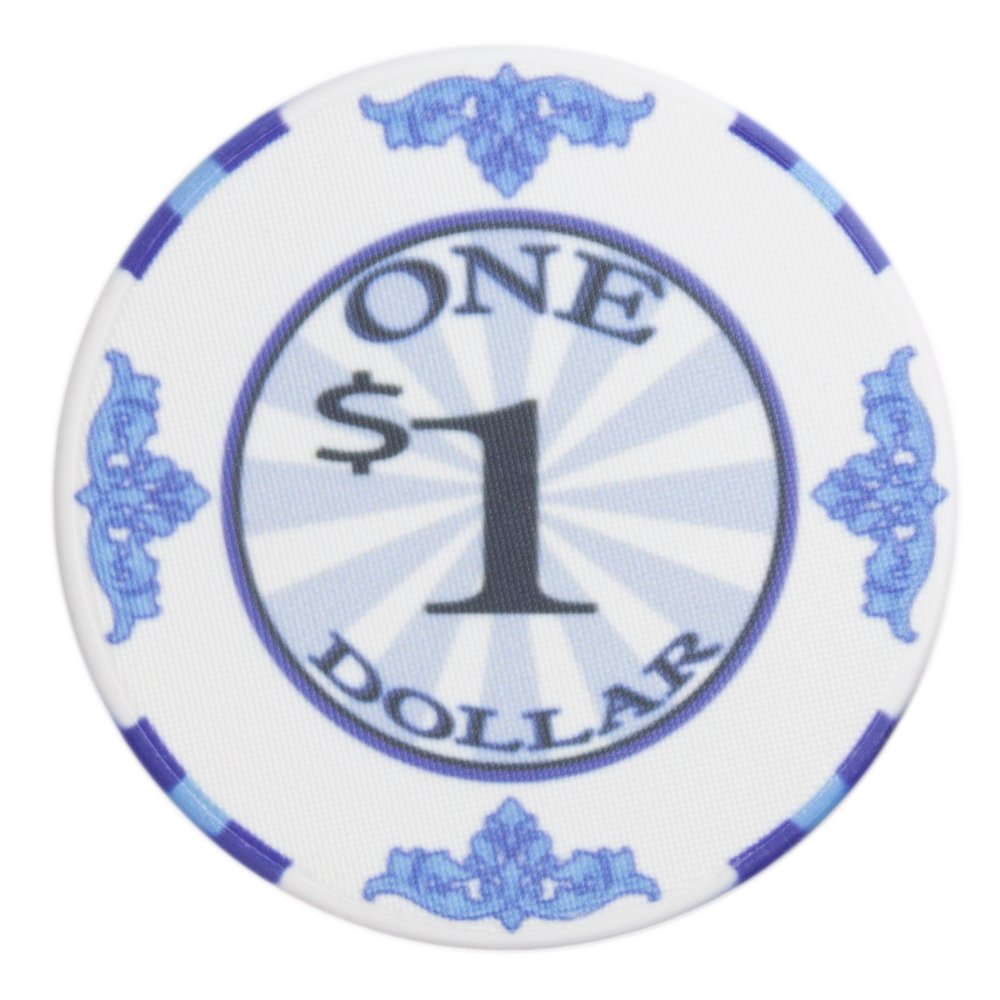 Scroll 10-gram Ceramic Poker Chips (25-pack) - All Over Print