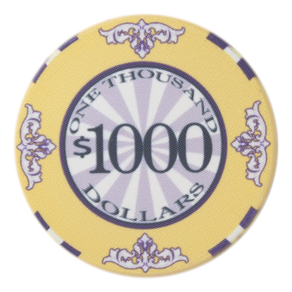 Scroll 10-gram Ceramic Poker Chips (25-pack) - All Over Print