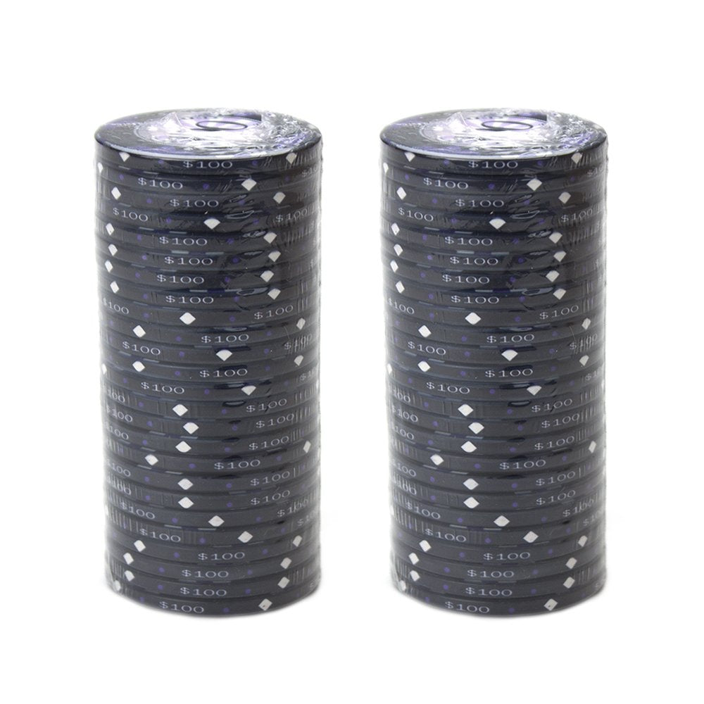 Scroll 10-gram Ceramic Poker Chips (25-pack) - All Over Print