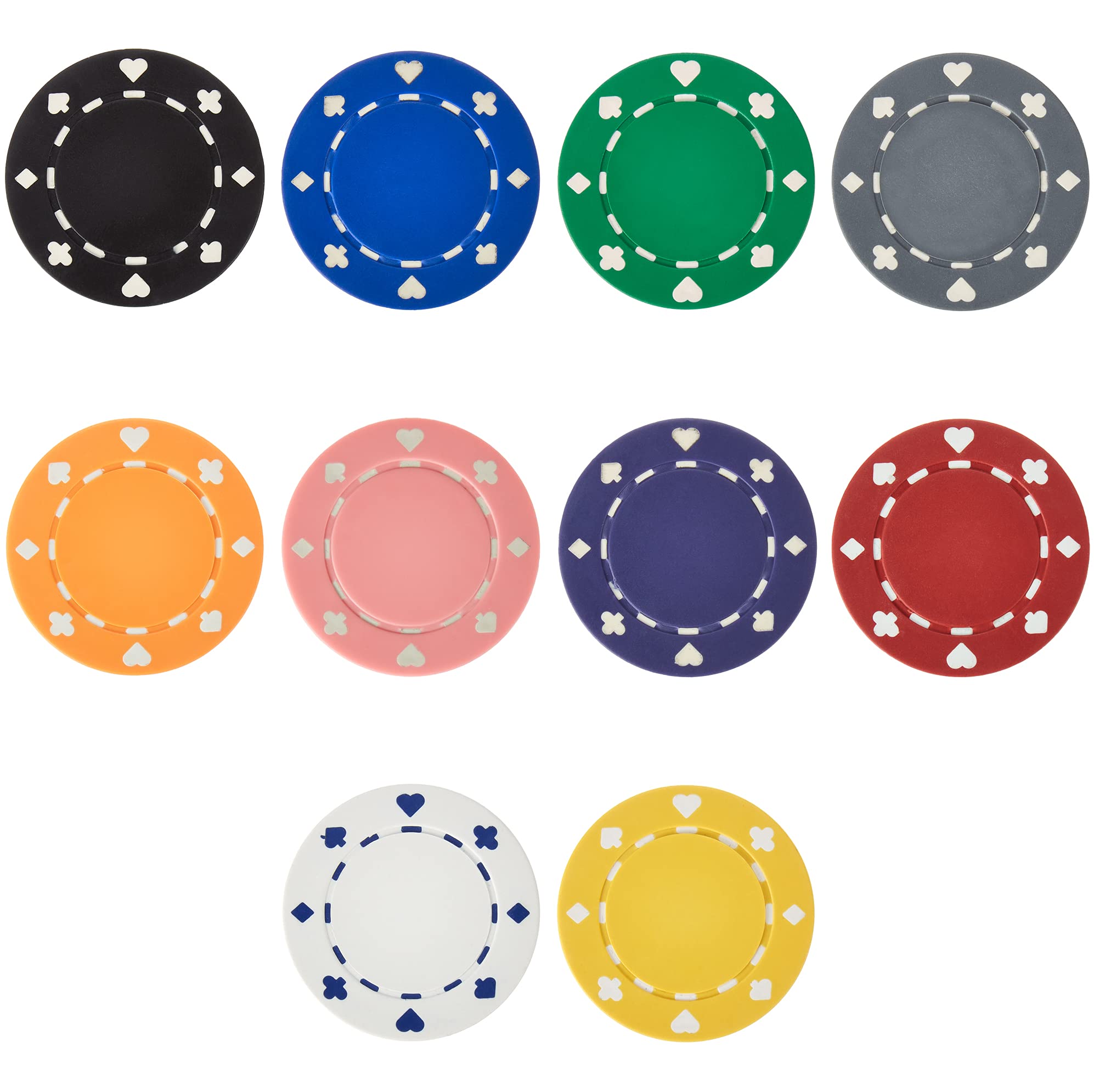 Brybelly 5 Fiches Da Poker Rettangolari | Stile Europeo | 32 Grammi | Rosse