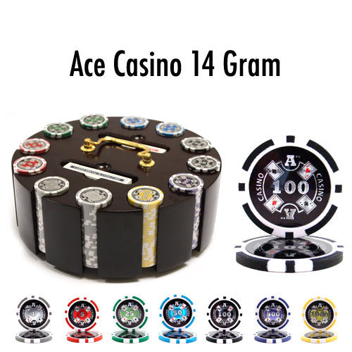 300 Ct - Custom - Ace Casino 14 Gram - Wooden Carousel