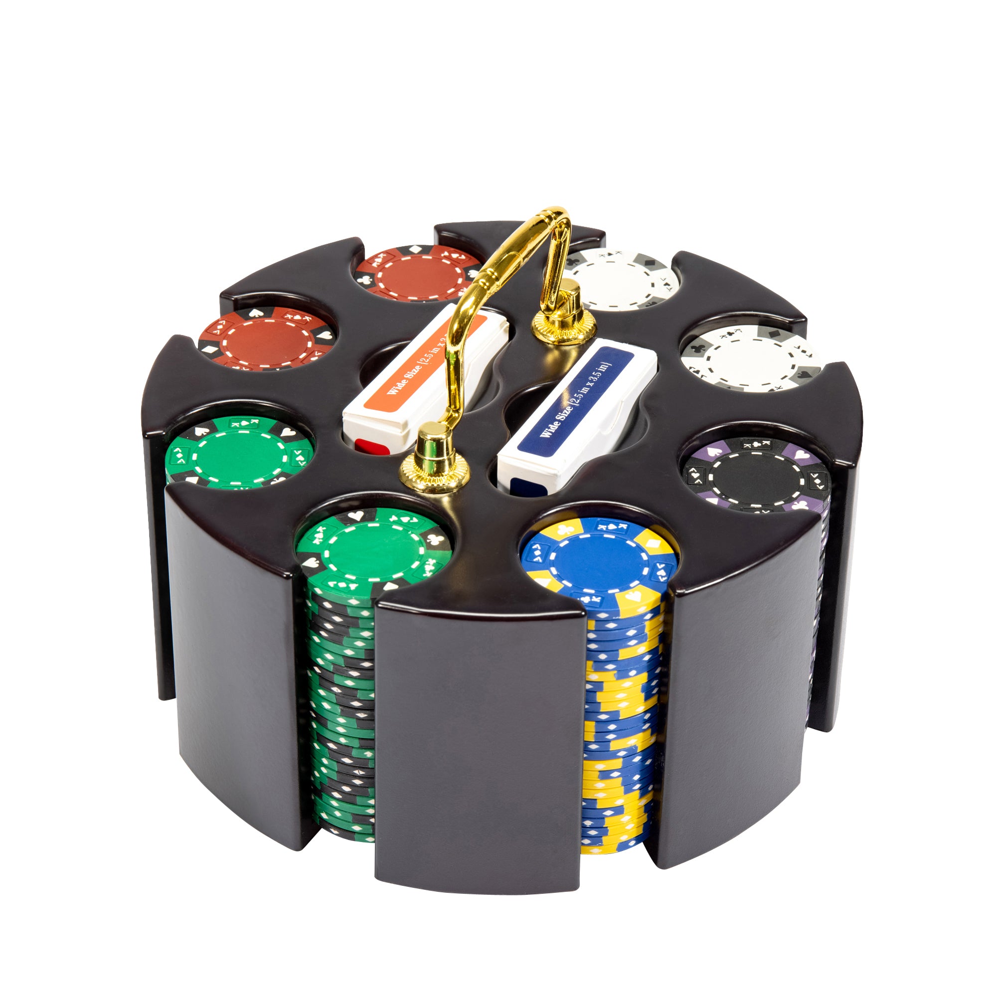 Ace King 14-gram Poker Chip Set in Wood Carousel (200 Count)