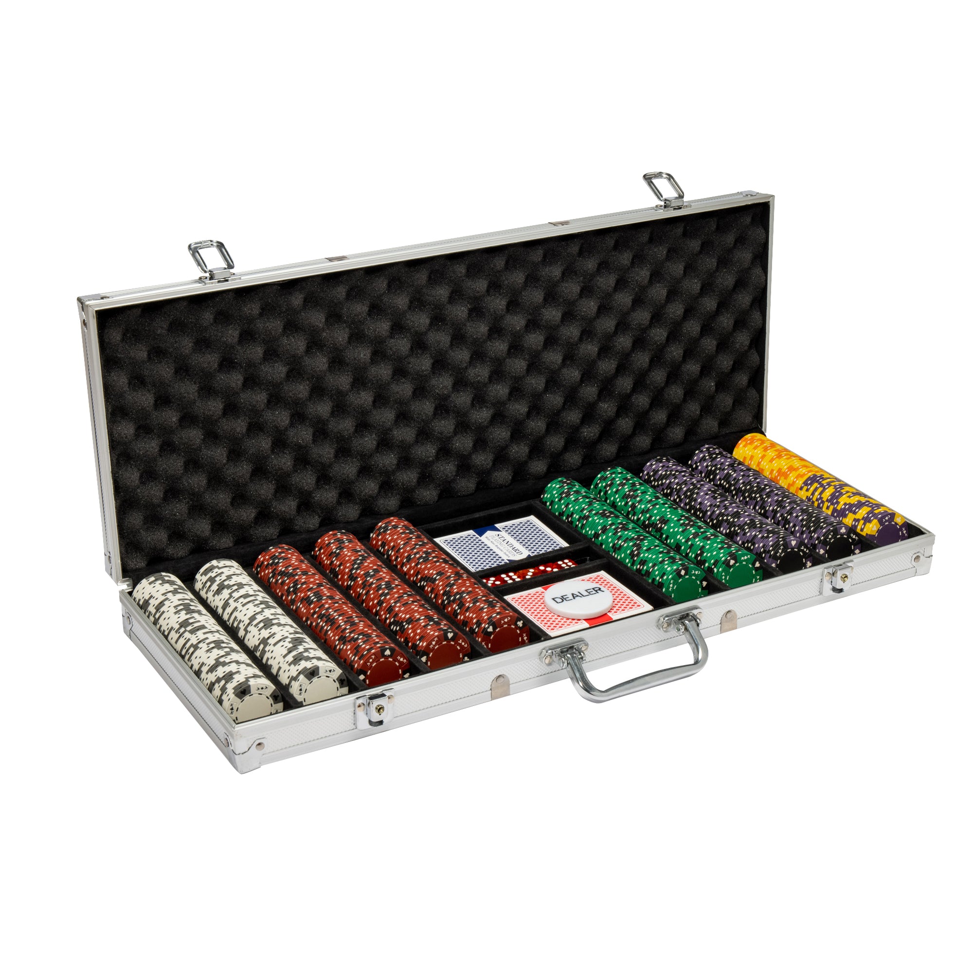 Pre-Pack - 500 Ct Ace King Suited Chip Set Aluminum Case