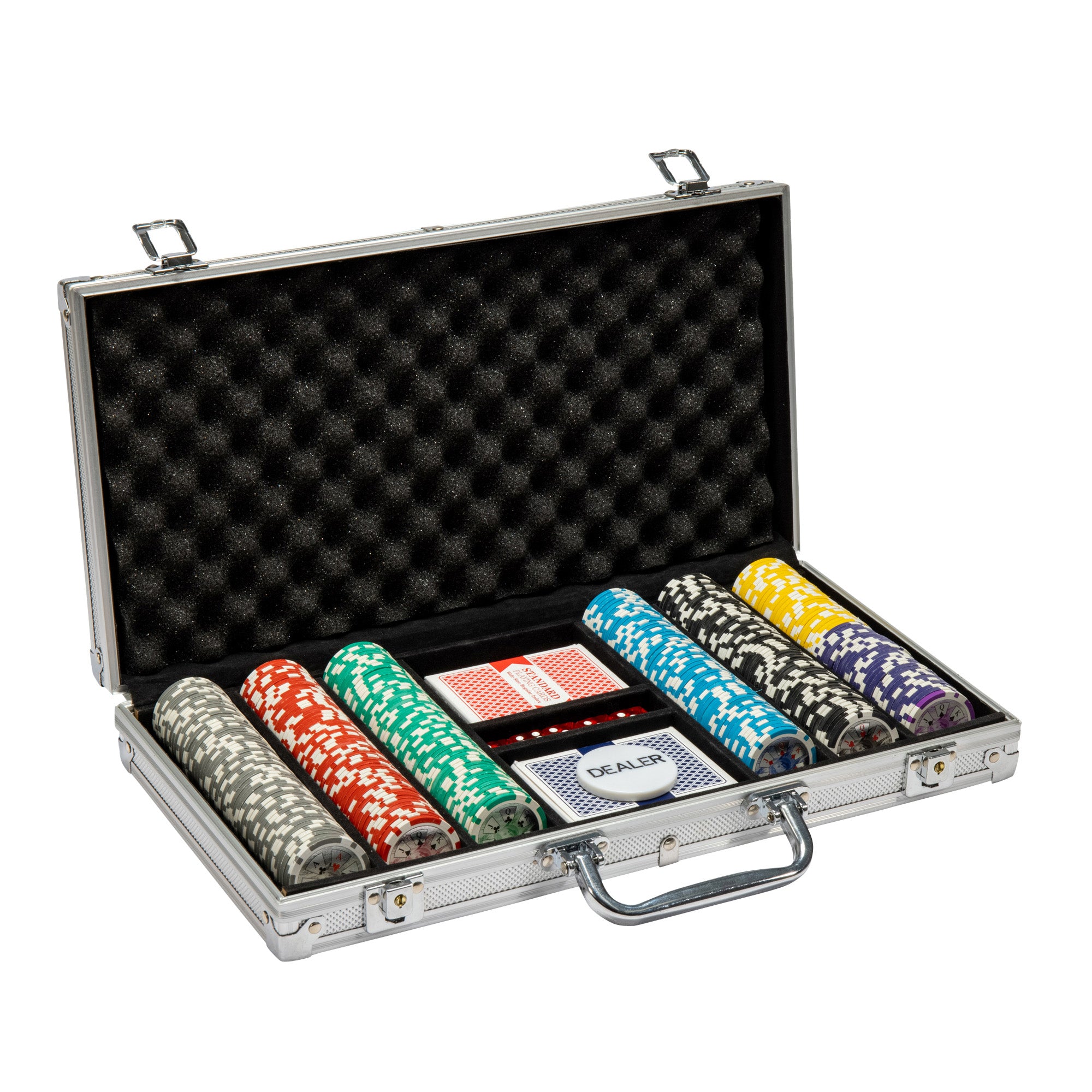 Ben Franklin 14-gram Poker Chip Set in Aluminum Case (300 Count) - Clay Composite