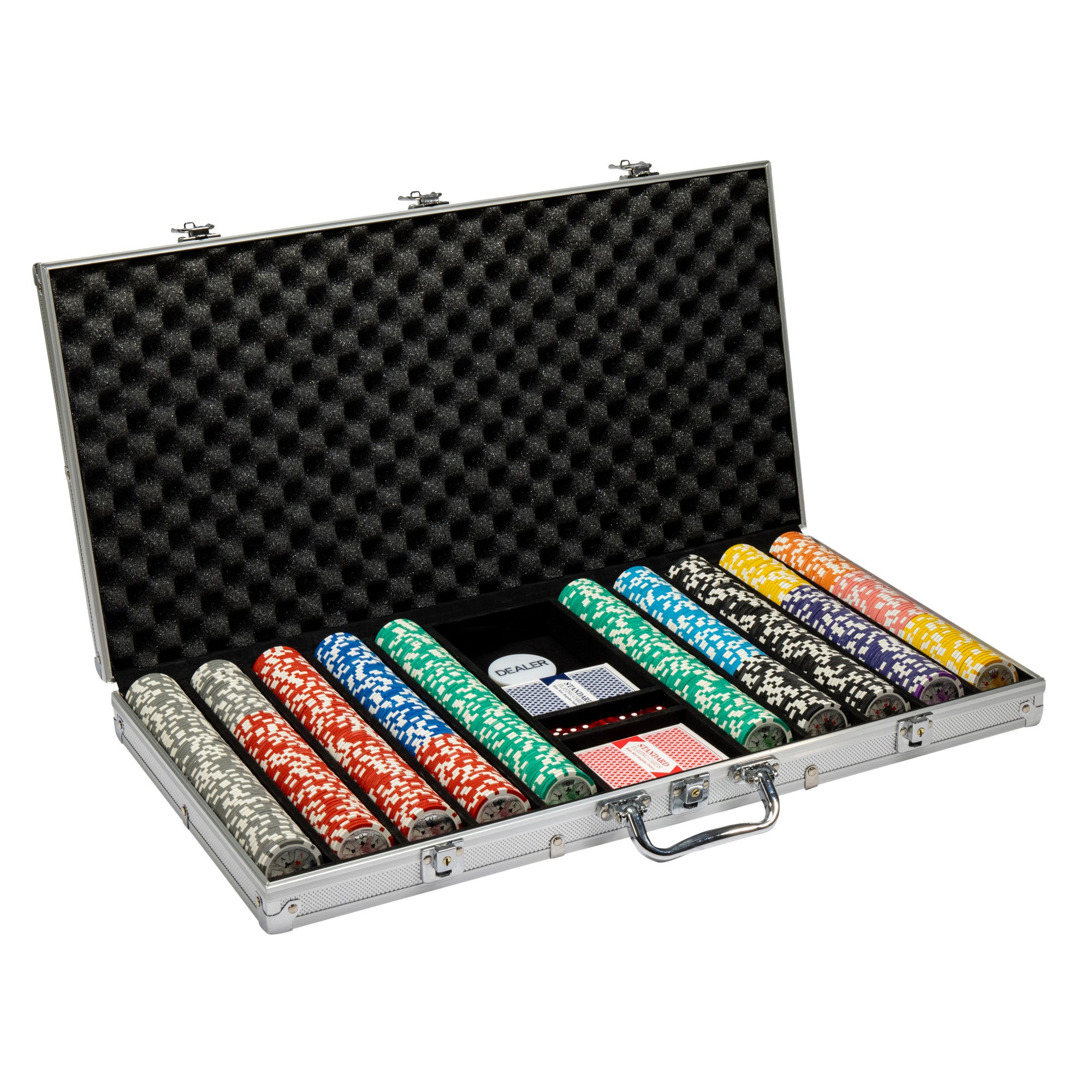 Ben Franklin 14-gram Poker Chip Set in Aluminum Case (750 Count) - Clay Composite