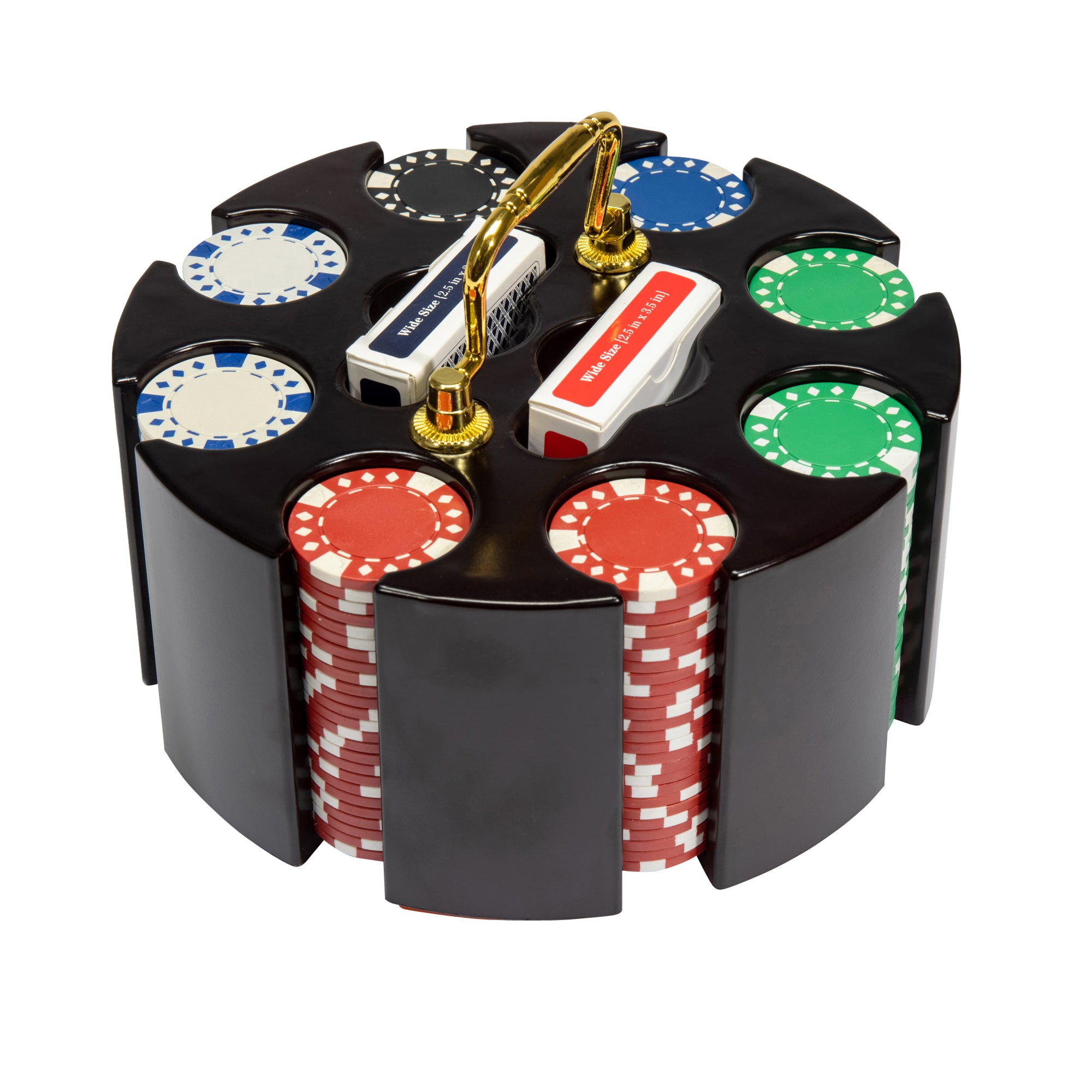 Diamond Suited 12.5-gram Poker Chip Set in Wood Carousel (200 Count)