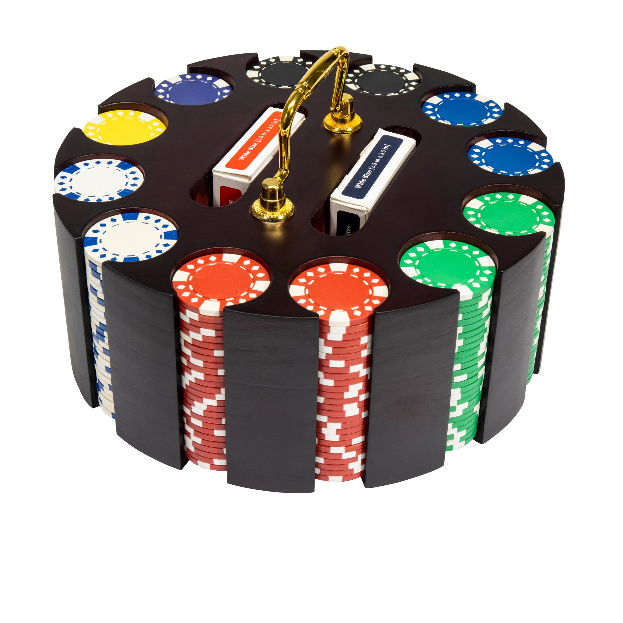 Diamond Suited 12.5-gram Poker Chip Set in Wood Carousel (300 Count)