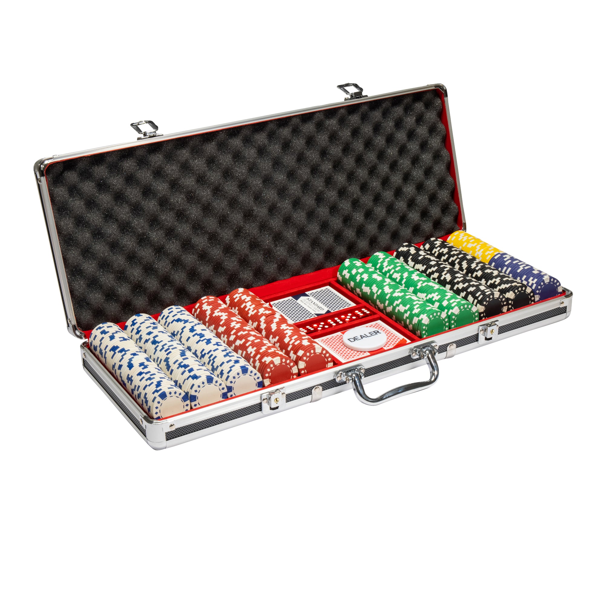 Diamond Suited 12.5-gram Poker Chip Set in Black Aluminum Case (500 Count)