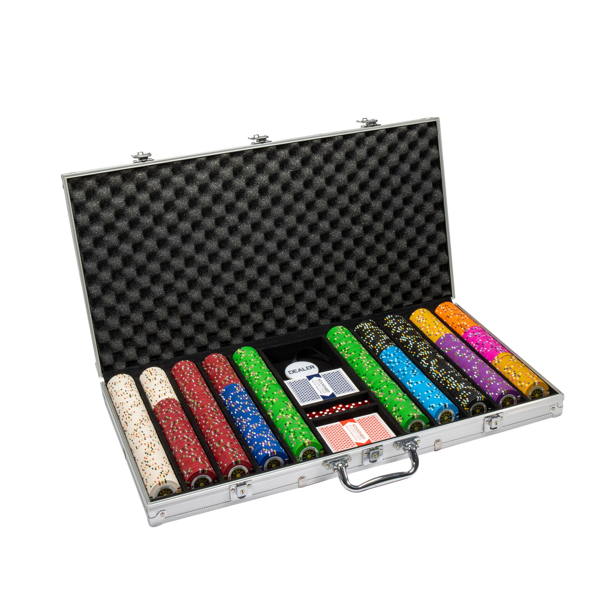 750Ct Claysmith Gaming "Gold Rush" 13.5 Gram Clay Composite Chip Set in Aluminum Case