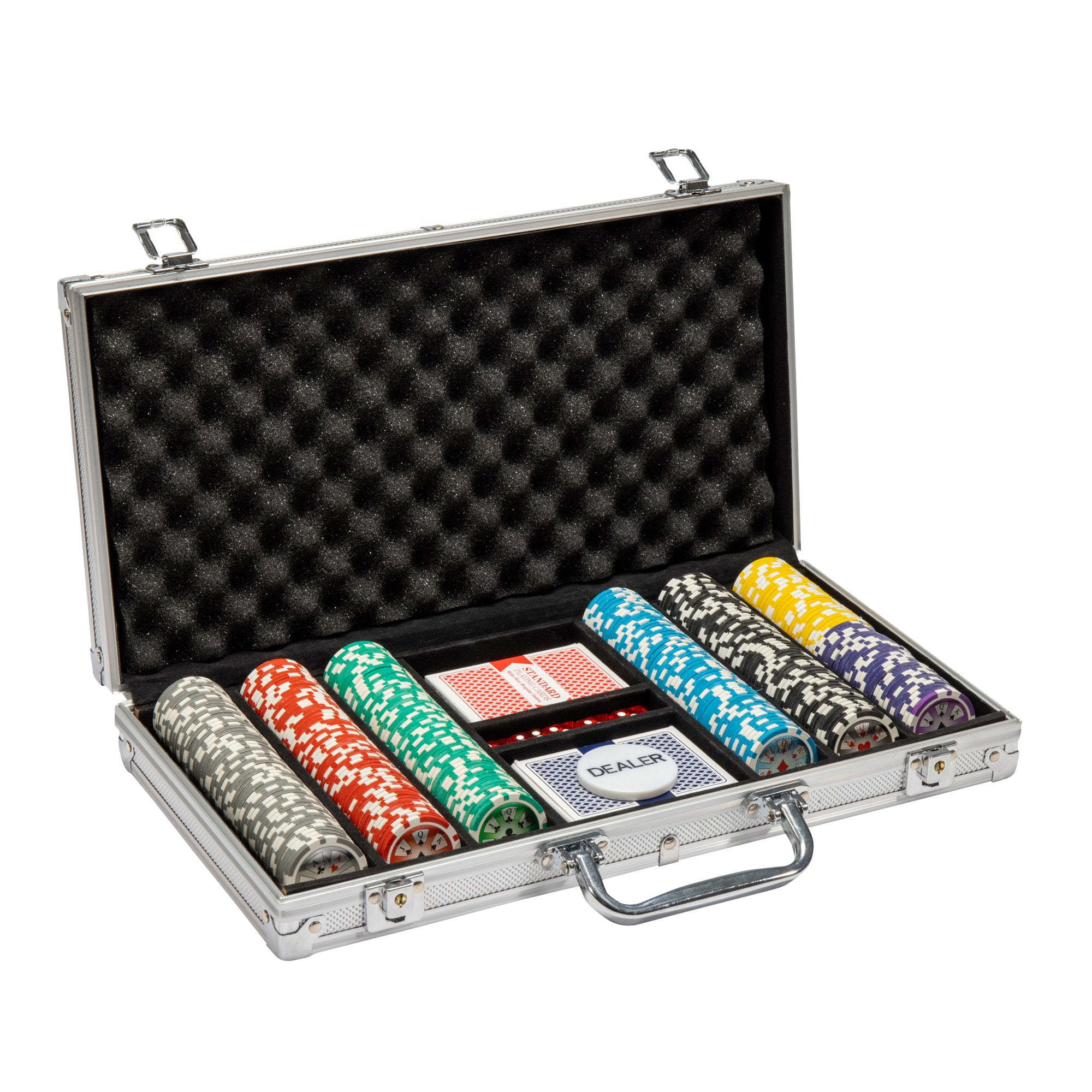 Hi Roller 14-gram Poker Chip Set in Aluminum Case (300 Count) - Clay Composite