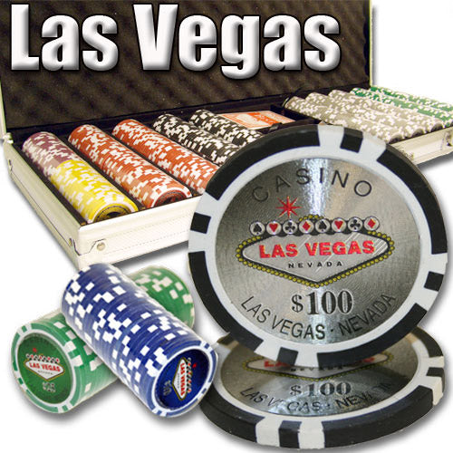 500 Las Vegas Poker Chip Set with Free WPT Rule Book. 14 Gram Heavy Weighted Poker Chips.