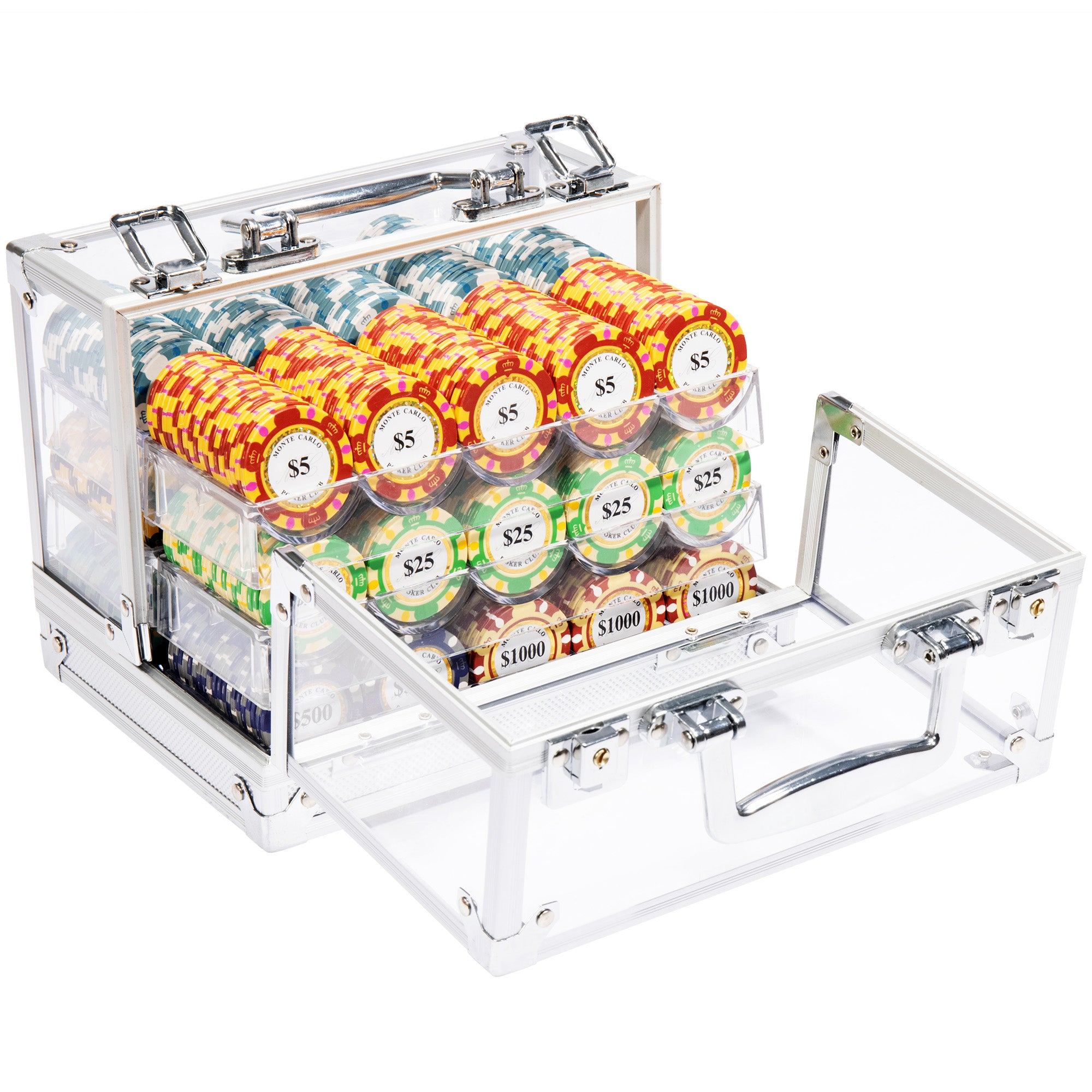 Pre-Pack - 600 Ct Monte Carlo Chip Set Acrylic Case