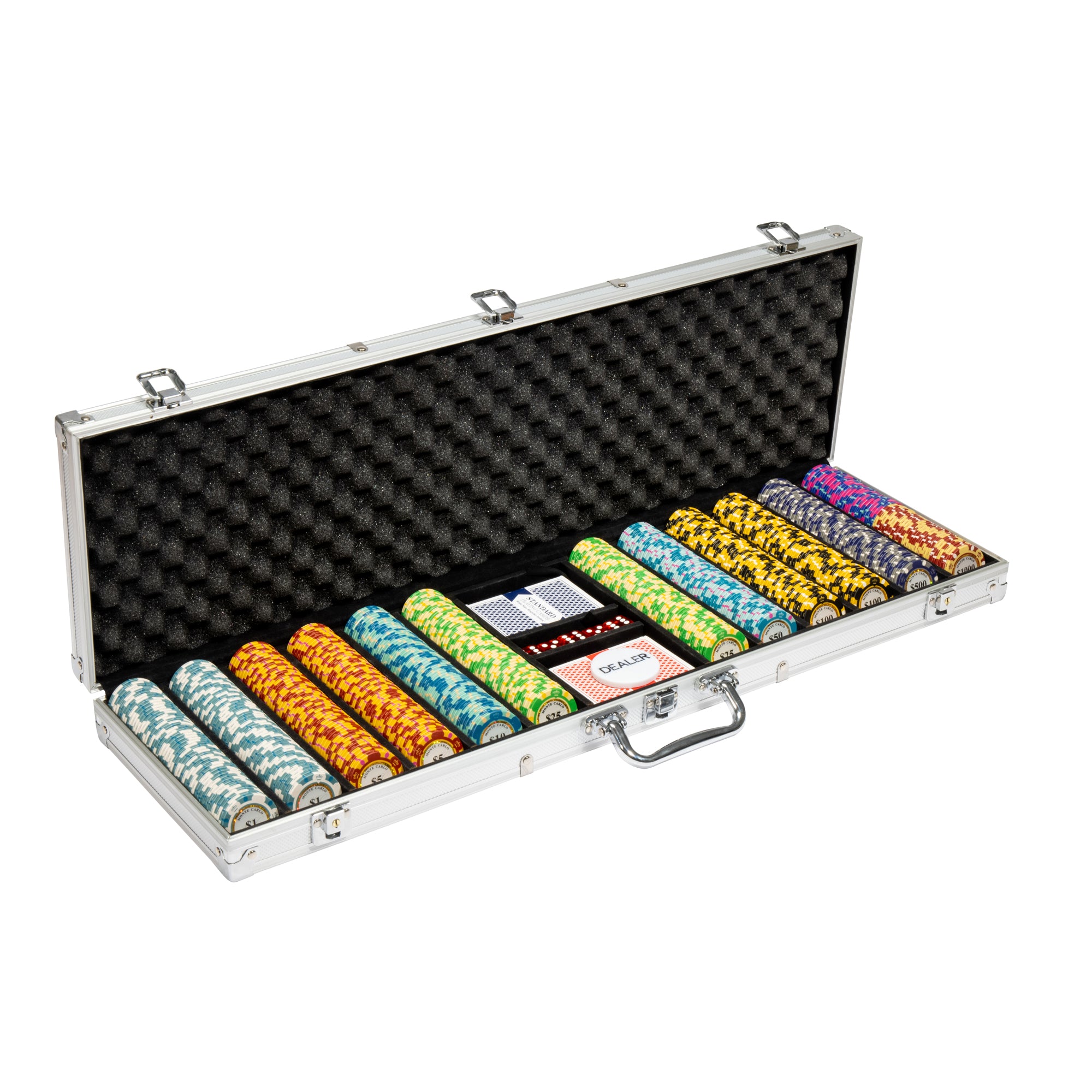 Pre-Pack - 600 Ct Monte Carlo Chip Set Aluminum Case