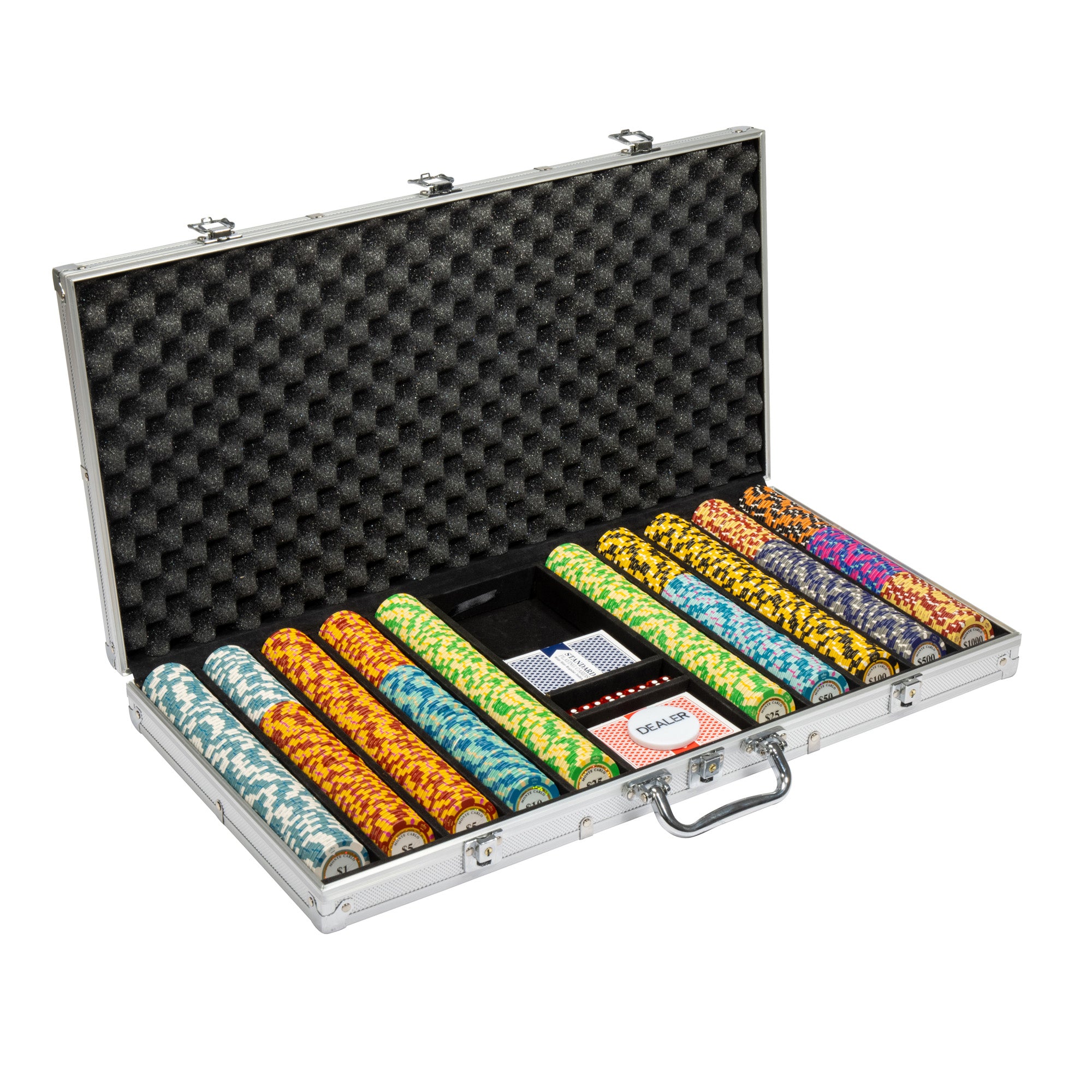 Pre-Pack - 750 Ct Monte Carlo Chip Set Aluminum Case