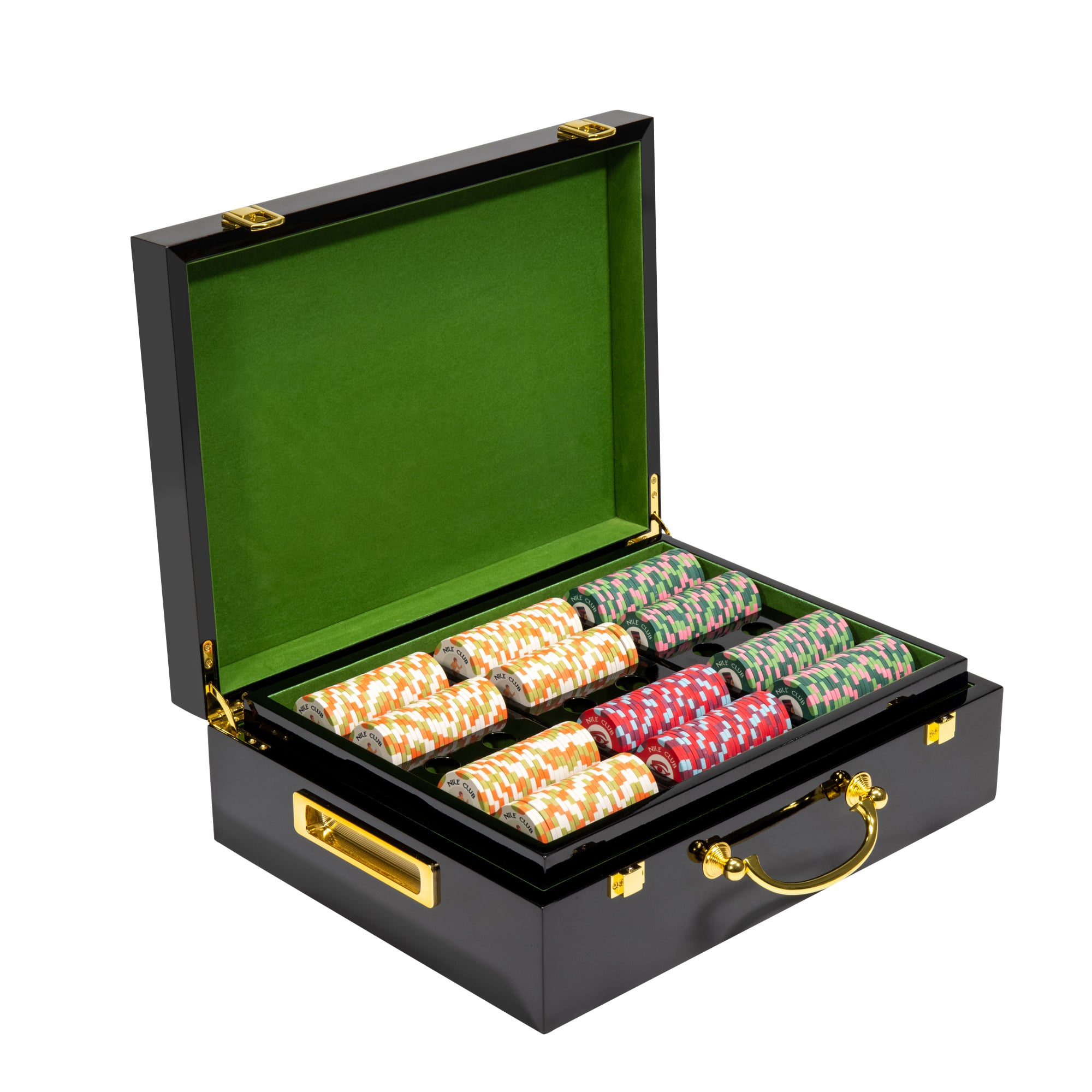 500 Ct Nile Club 10 Gram Poker Chip Set w/ Hi Gloss Case