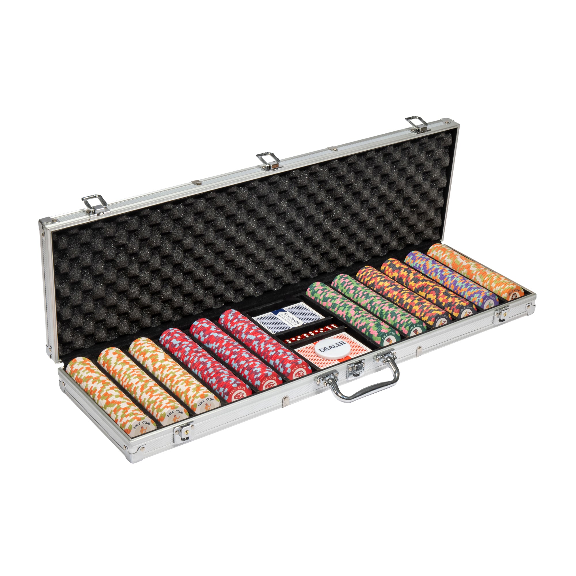 600 Ct  Nile Club Chip Set - Aluminum Case