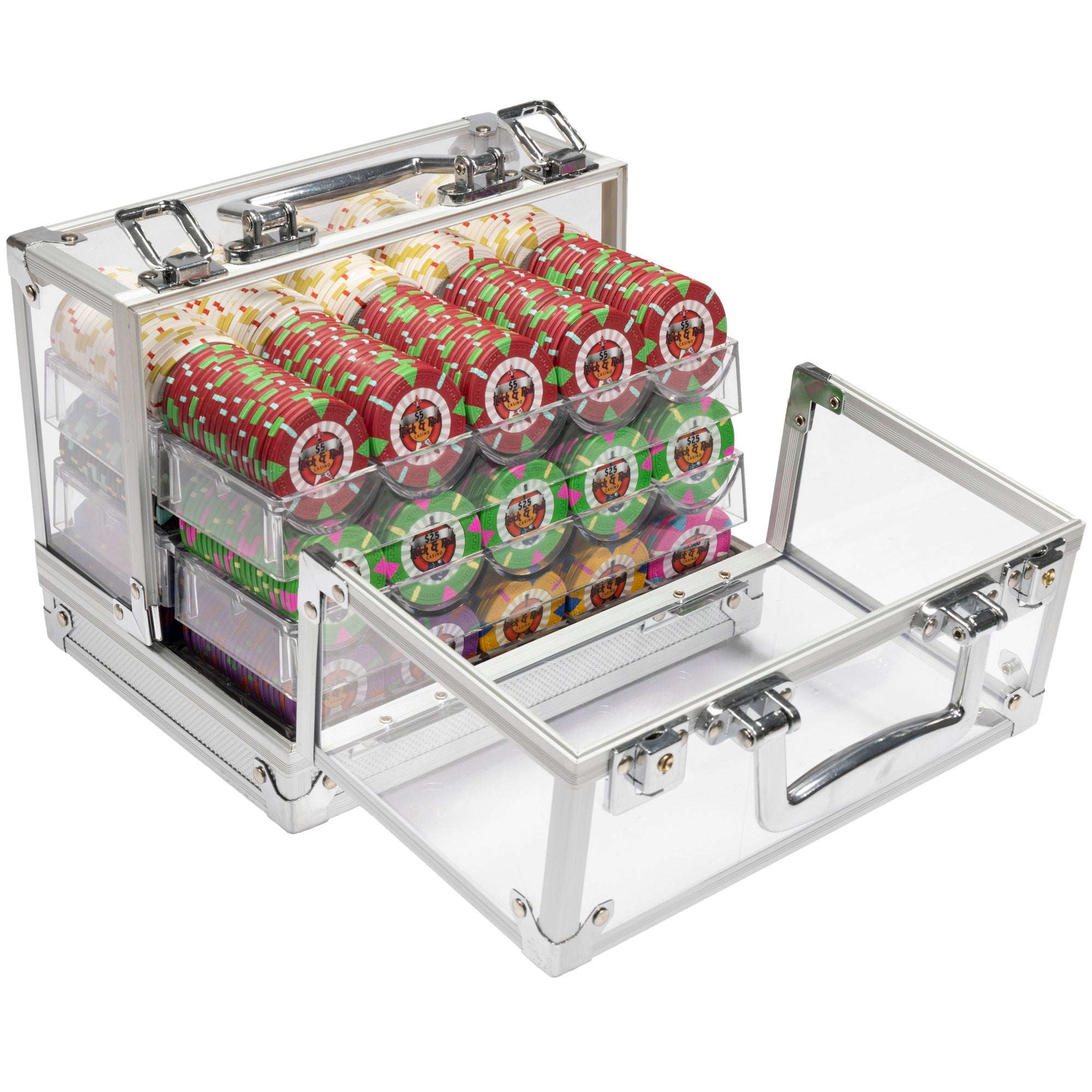 600Ct Claysmith Gaming 'Rock & Roll' Chip Set in Acrylic Case