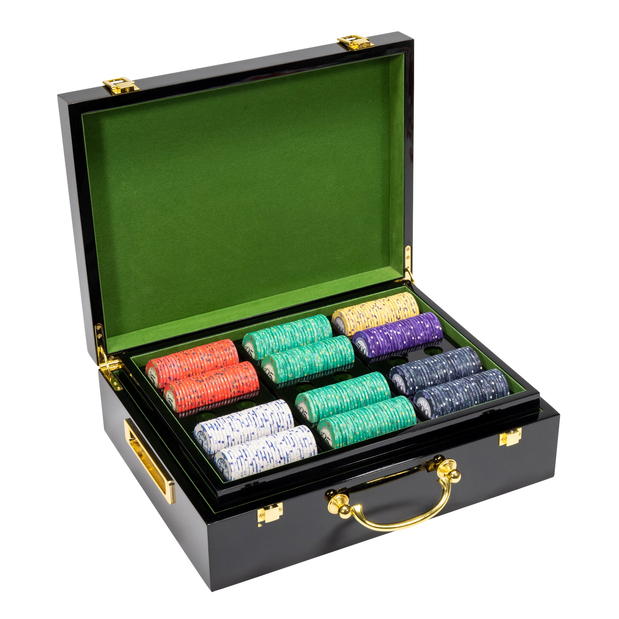 500 Ct Scroll 10 Gram Poker Chip Set w/ Hi Gloss Case