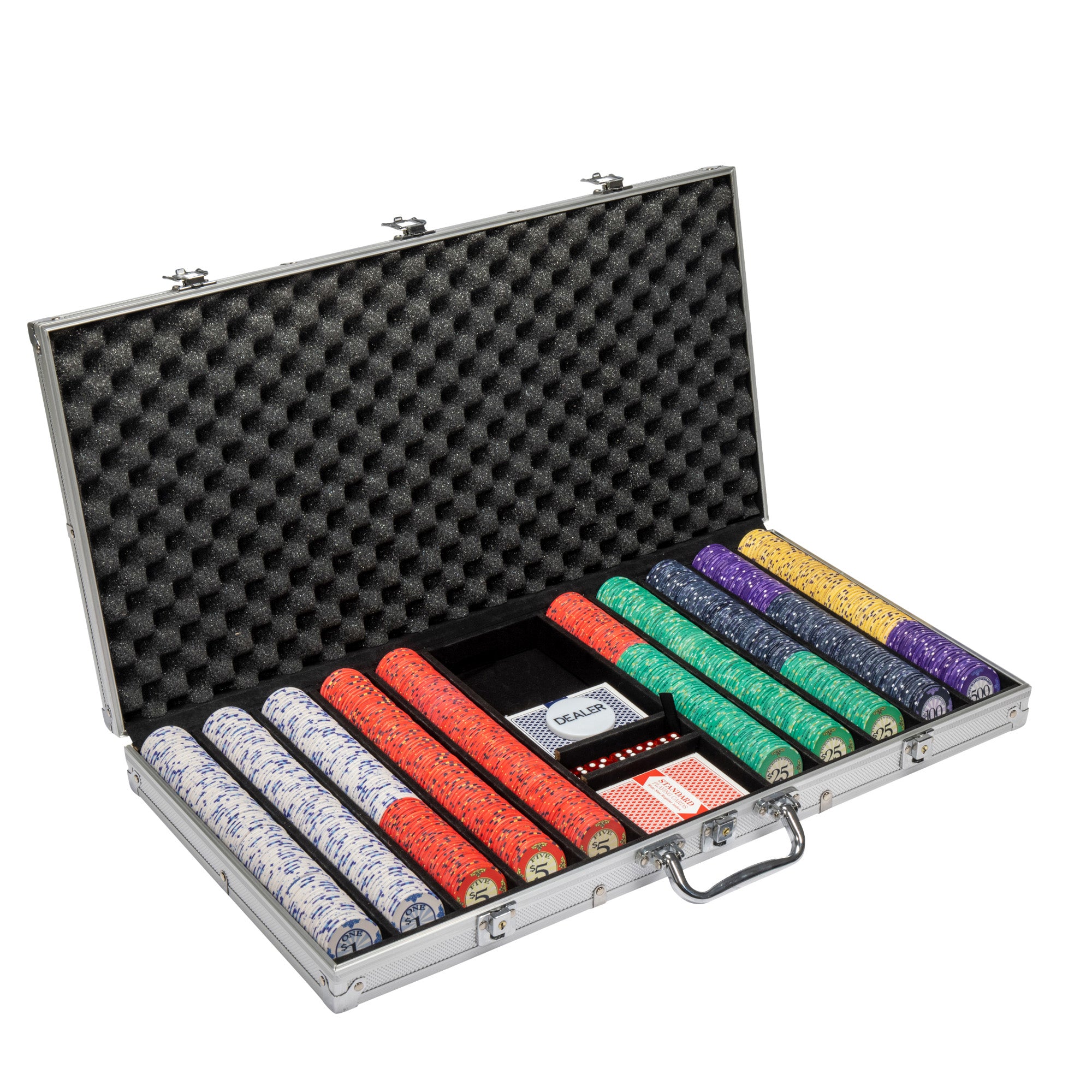 750Ct Scroll Chip Set in Aluminum Case