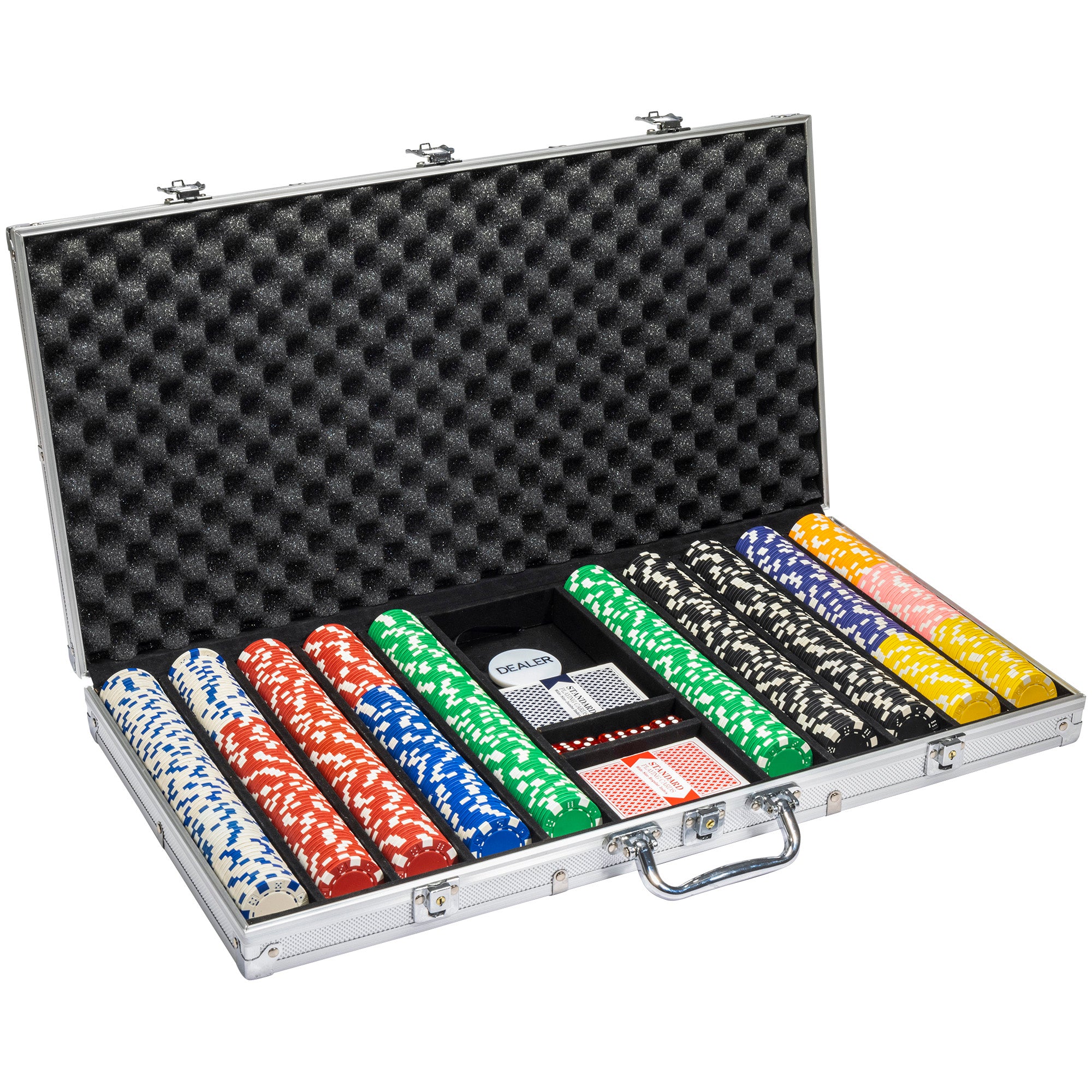 Striped Dice 11.5-gram Poker Chip Set in Aluminum Case (750 Count)