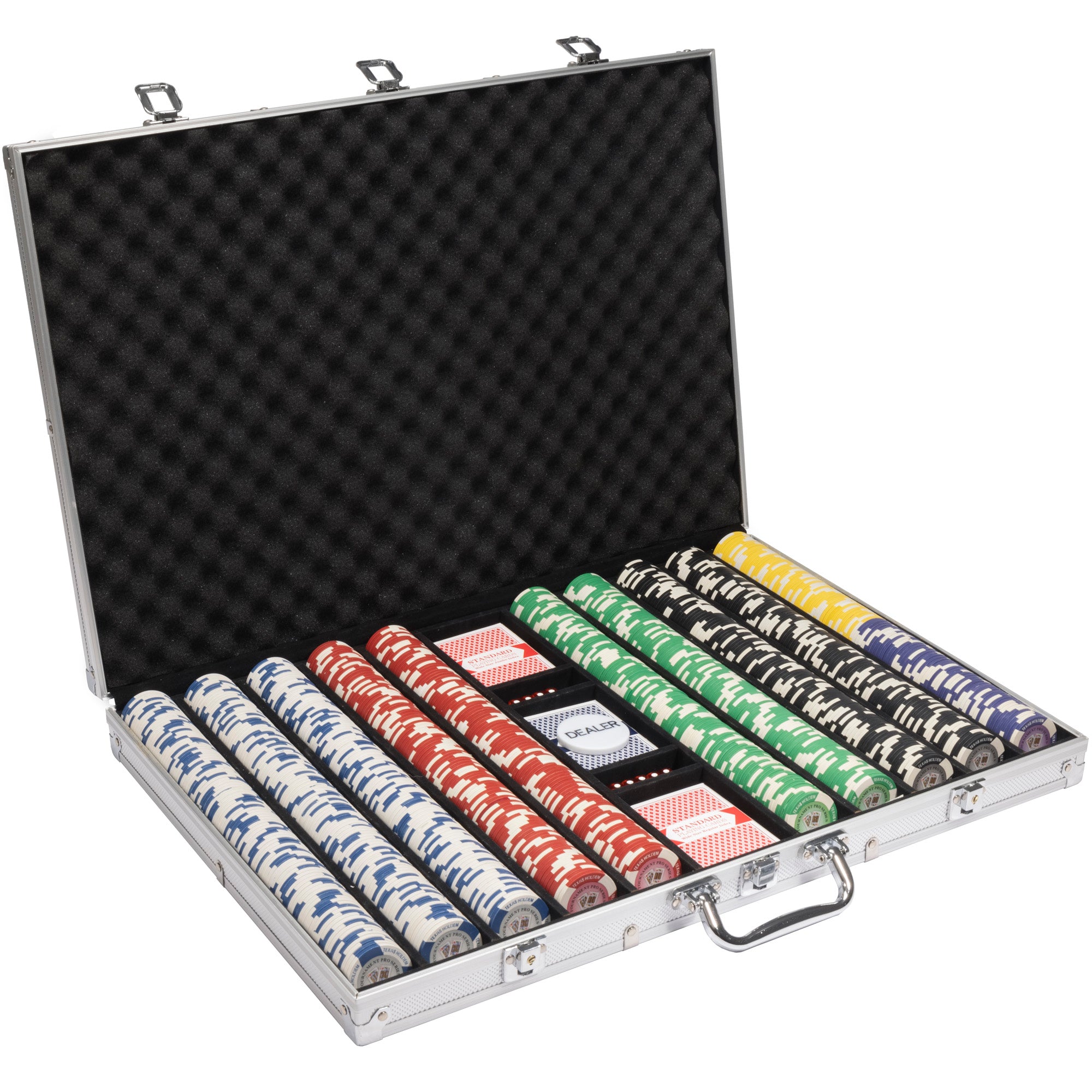 Tournament Pro 11.5-gram Poker Chip Set in Aluminum Case (1000 Count)