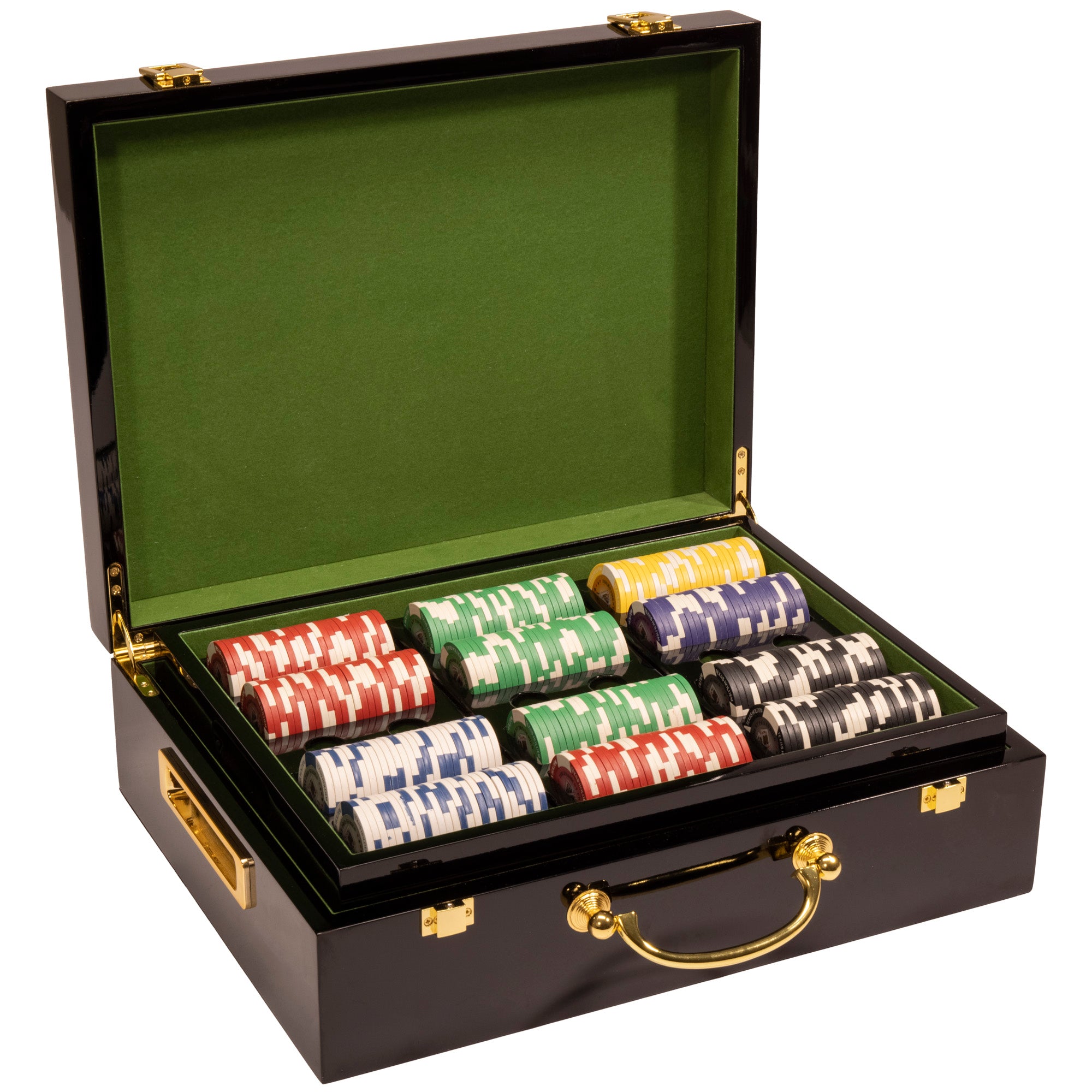 Tournament Pro 11.5-gram Poker Chip Set in Hi Gloss Wood Case (500 Count)