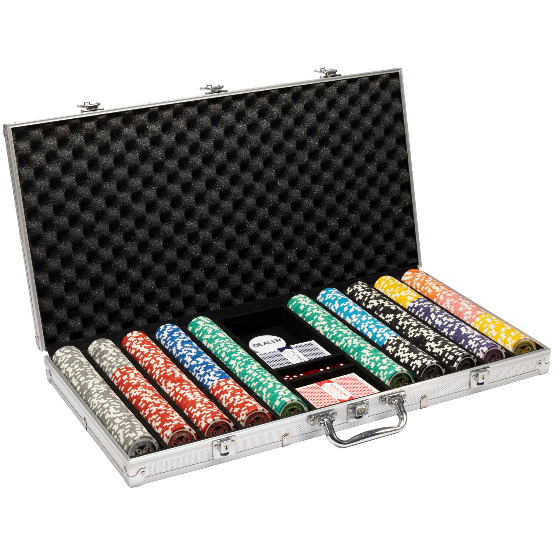 Ultimate 14-gram Poker Chip Set in Aluminum Case (750 Count) - Clay Composite